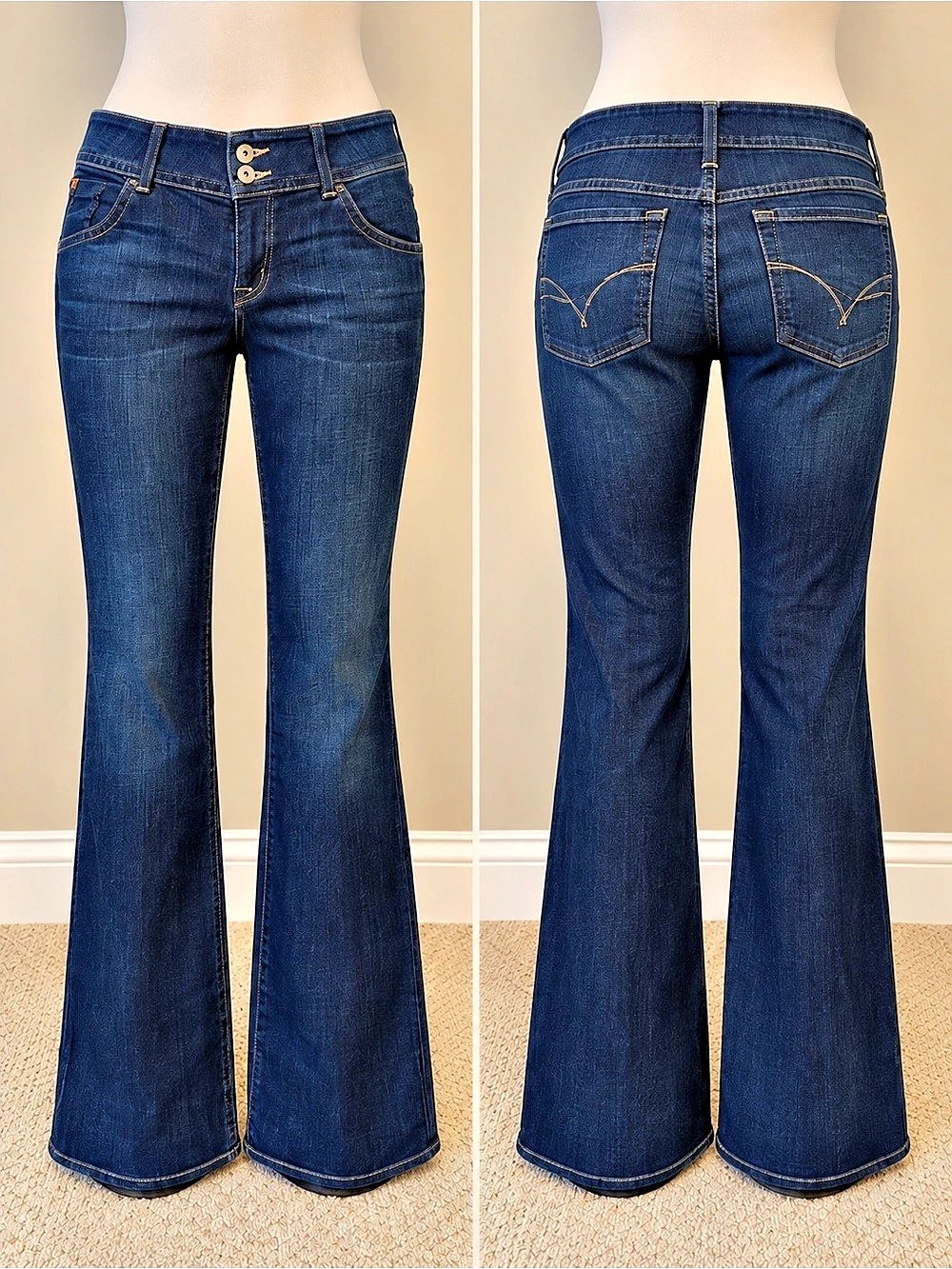 Hudson Signature Bootcut/Flared Jeans Size 31 Dark Wash Made in USA W170DH NWOT✨